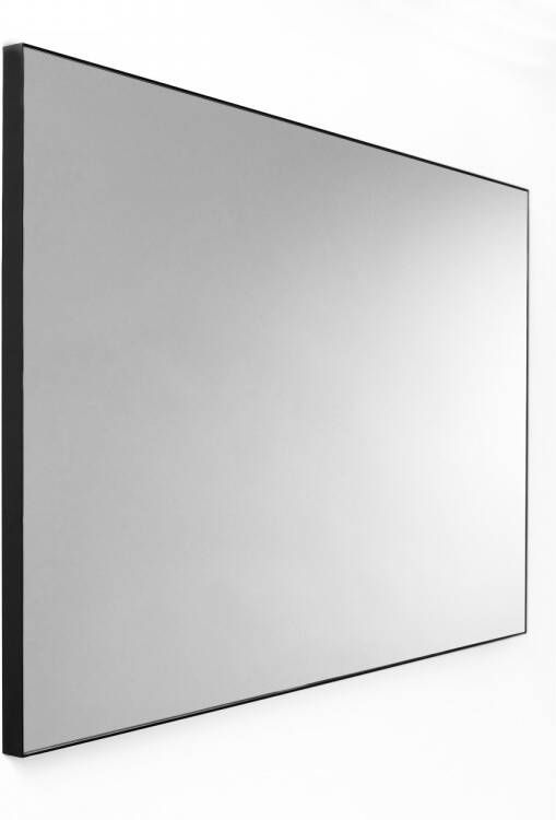 Van Marcke Wandspiegel Frame Zonder Verlichting 60x70 cm Glas En Zwart Aluminium Kader