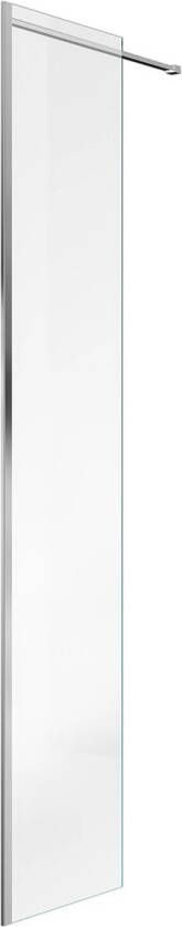 Saniclass Bellini inloopdouche zijwand 30x200cm 8mm excl profiel en stabilisatiestang anti kalk chroom 30FP - Foto 1
