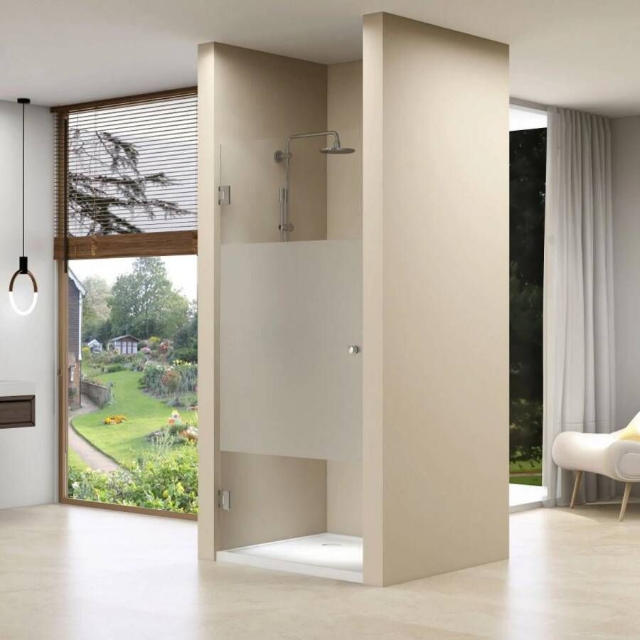 Van Rijn Nisdeur ST01 Profielloos 80x200 cm Met Satijnbaan 8 mm Zwart