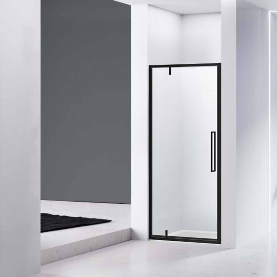 Van Rijn Nisdeur ST04 Helder Glas 6 mm incl. Glasbehandeling Omkeerbaar 6 mm 100x200 cm Mat Zwart
