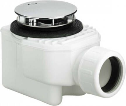 VIEGA Domoplex kunststof douchebakafvoer voor pluggat 52mm aansluiting: 40mm met deksel chroom 129583
