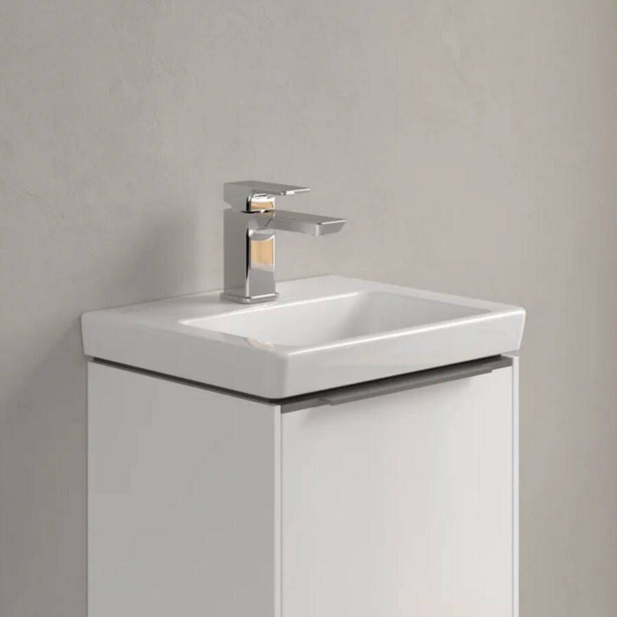 Villeroy & Boch Subway 3.0 fontein 37x30.5x13.5cm met 1 kraangat zonder overloopgat Wit 43703801