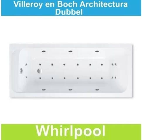 Villeroy en Boch Ligbad Villeroy & Boch Architectura 170x75 cm Balboa Whirlpool systeem Dubbel