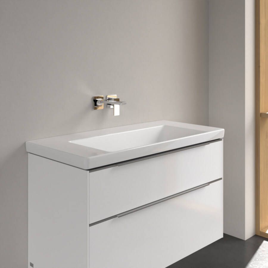 Villeroy & Boch Subway 3.0 meubelwastafel 100x47x16.5cm Rechthoek zonder overloopgat Wit Alpin glans Ceramic+ 4A70A3R1