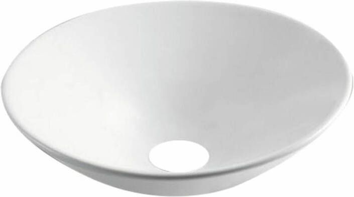 GO by Van Marcke Juno semi-inbouwwastafel rond 42 5x42 5x16 5cm porselein wit TR400