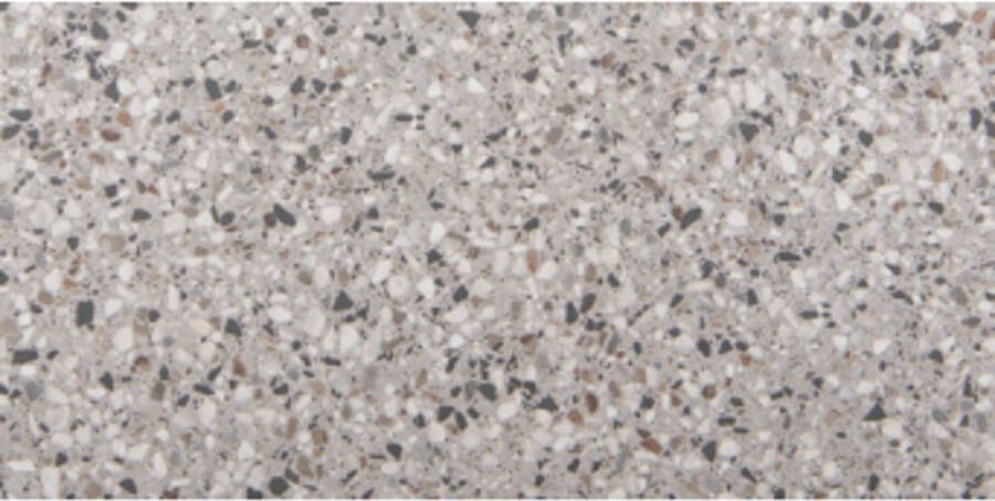 vtwonen Vloer- en Wandtegel Terrazzo 60x120 cm Mat Smoke Flakes