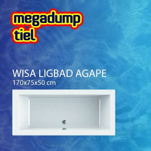 Wavedesign by Wisa Agape bad halfvrijstaand ligbad 170x75cm glans wit