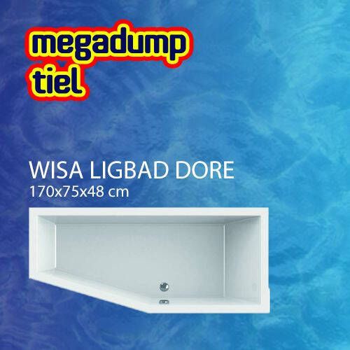 Wavedesign Ligbad Dore 170X75X48 cm Wit 170x75x48 cm Links