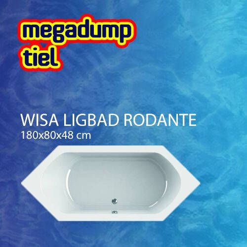 Wisa Wavedesign by Rodante ligbad acryl wit (lxb) 1790x800mm rechthoekig
