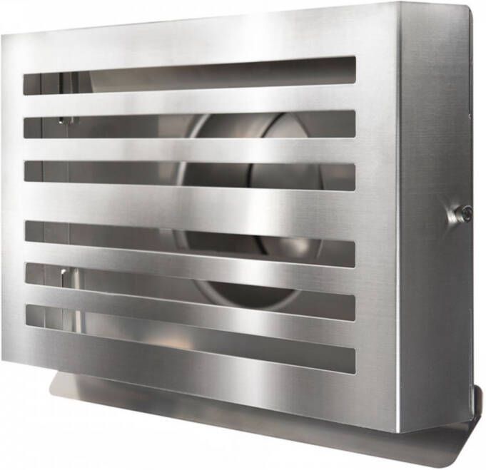 Weckx Overdruk Ventilatierooster Beta 12.5 cm Geborsteld RVS
