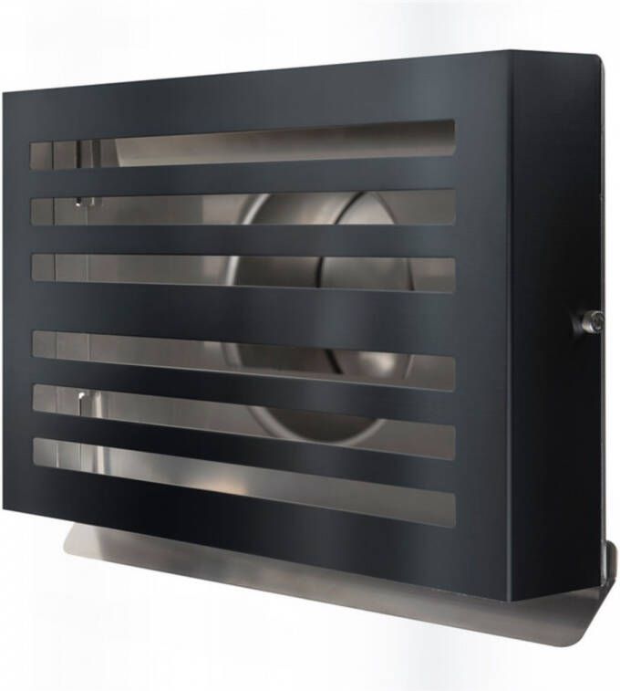 Weckx Overdruk Ventilatierooster Beta 12.5 cm Mat Zwart