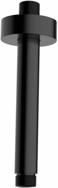 Wiesbaden Douchearm UniMatch Caral | 15 cm | Plafond montage | Messing | Rond | Zwart mat PVD - Foto 2