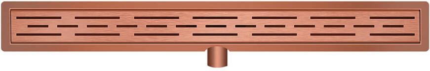 Wiesbaden Douchegoot Geborsteld Koper FLENS 80 CM met Uitneembaar Sifon + Uitneembaar Haarfilter - Foto 2