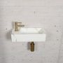 Wiesbaden Fonteinset Carrara Marmerlook Color Messing Goud Fonteinset Met Amador Kraan - Thumbnail 2