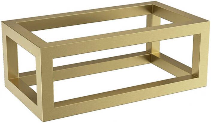 Wiesbaden Nick frame voor fontein 395 x 150 x 215 mm geborsteld messing 39.3537 - Foto 2