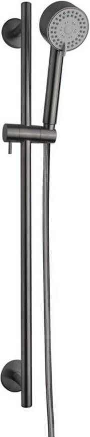 Wiesbaden Glijstangset Cadans Luxe Compleet Met Handdouche En Doucheslang Gunmetal - Foto 2