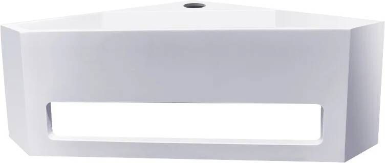Wiesbaden Hoekfontein Julia 35x35x20 cm Solid Surface Mat Wit