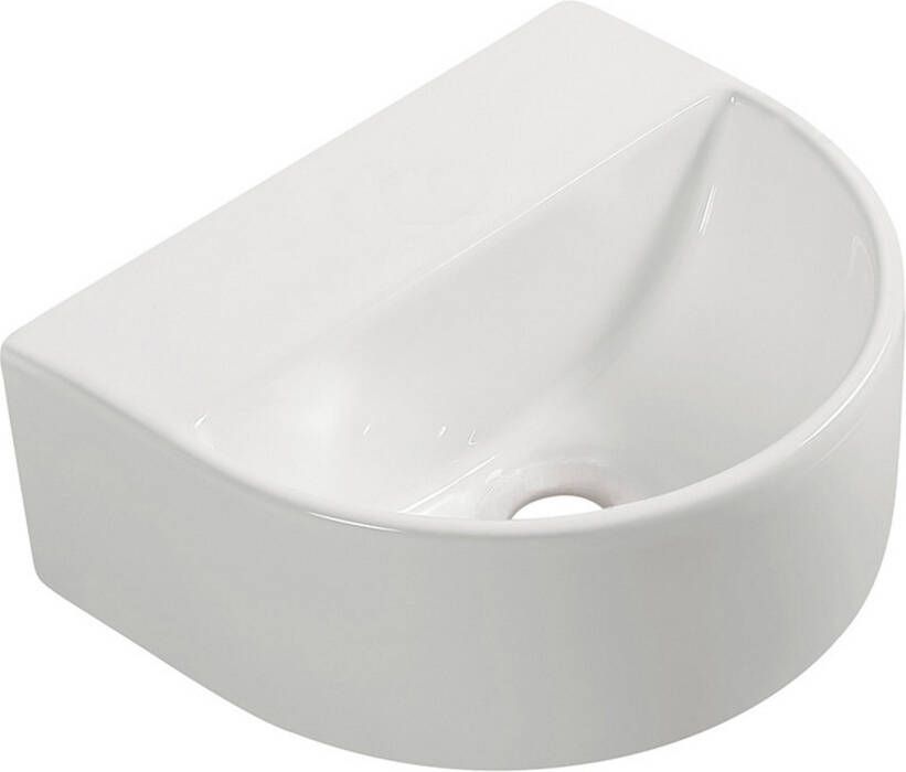 Wiesbaden Fontein Lara | 30x25x12 cm | Keramiek | Wandmontage | Half rond | Wit glans - Foto 3