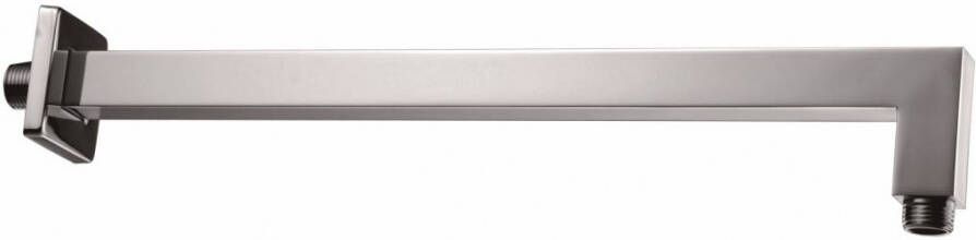 Wiesbaden luxe douche-arm vierkant muurbev.40 cm chroom