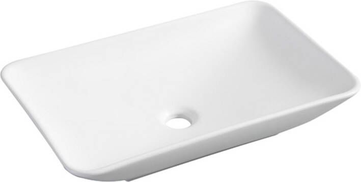 Wiesbaden Karé waskom rechthoekig 58 x 36 x 11 5 cm keramiek mat wit 32.1408 - Foto 3