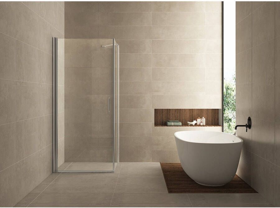 Wiesbaden Douchecabine Vierkant Draaideur 100x100x200cm Antikalk Helder Glas Chroom Profiel 8mm Veiligheidsglas Easy Clean - Foto 8