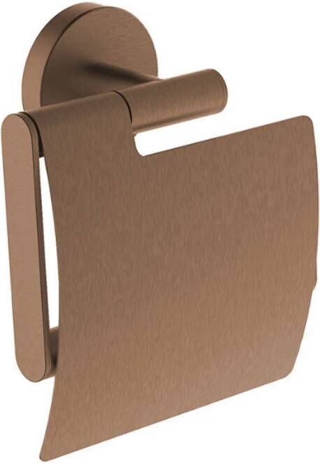 Wiesbaden Alonzo toiletrolhouder met klep 14 2 x 12 8 x 5 6 cm geborsteld brons koper - Foto 3