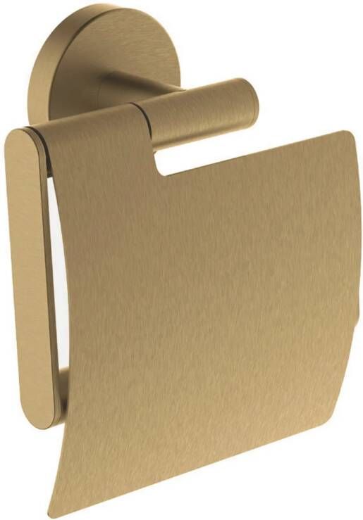 Wiesbaden Alonzo toiletrolhouder met klep 14 2 x 12 8 x 5 6 cm geborsteld messing - Foto 4