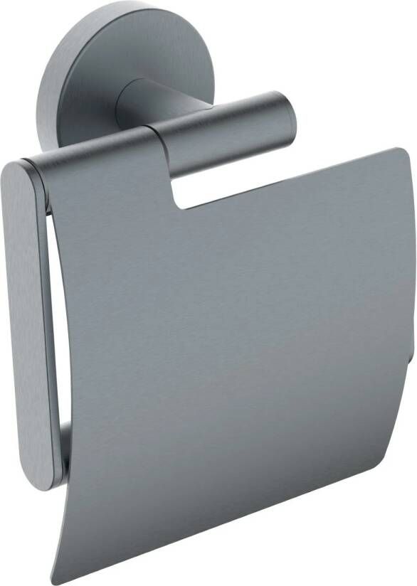 Wiesbaden Alonzo toiletrolhouder met klep 14 2 x 12 8 x 5 6 cm gunmetal - Foto 2