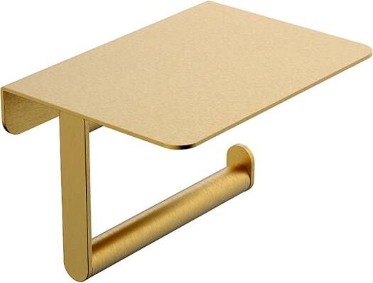 Wiesbaden Alonzo toiletrolhouder met planchet geborsteld messing 28.7063 - Foto 2