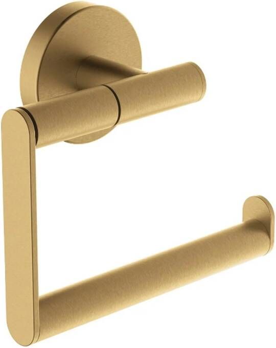 Wiesbaden Alonzo toiletrolhouder zonder klep 11 x 12 7 x 5 cm geborsteld messing - Foto 2