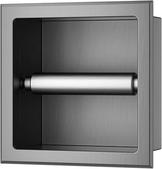Xellanz Rocko toiletrolhouder zonder klep inbouw gunmetal 33.2113