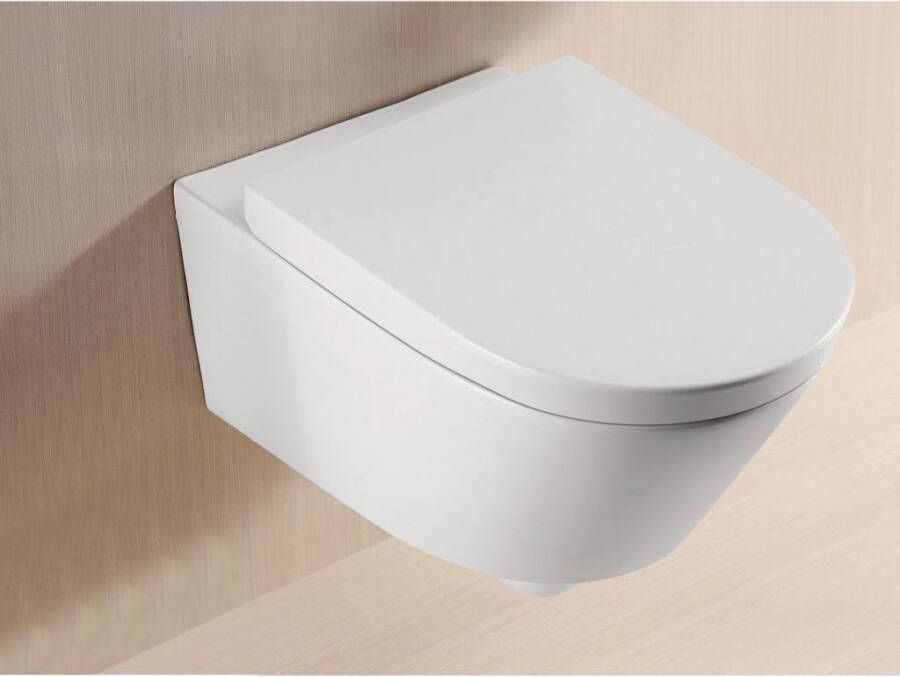 Xellanz Toiletpot Hangend Mars 56x36x34cm Wandcloset Keramiek Diepspoel Nano Coating EasyClean Glans Wit met Softclose Toiletbril - Foto 3