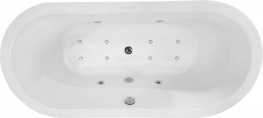 Wiesbaden Whirlpool Libero Vrijstaand Ligbad 170x80x59 cm Inclusief Waste Wit