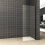 Wiesbaden Side zijwand voor nis schuifdeur 800 x 2000 x 8 mm nano helder glas mat zwart 20.2860 - Thumbnail 2