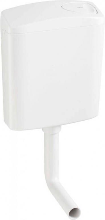 WISA 300 opbouwspoelreservoir pneumatisch (onder knop en valpijpbocht) wit