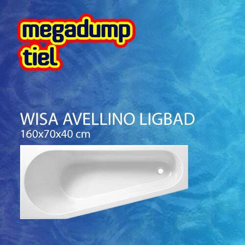Wisa Ligbad Avellino 160X70X40 cm Wit Avellino 160x70x40 cm Links