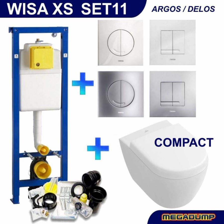 Wisa Xs Toiletset 11 V&B Subway 2.0 Compact Met Argos Delos Drukplaat