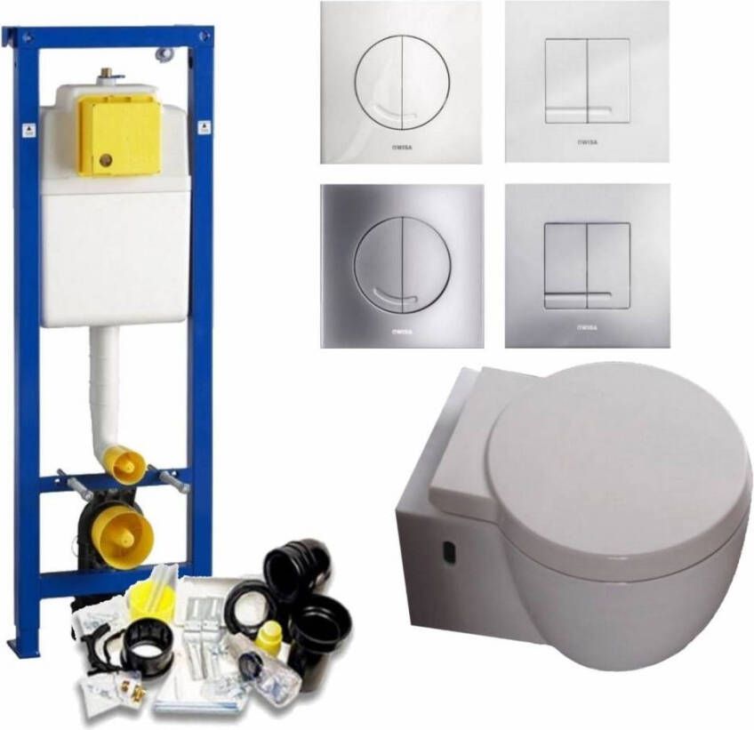 Wisa Xs Toiletset 17 Aqua Splash Amor Met Softclose Bril En Argos Delos Drukplaat