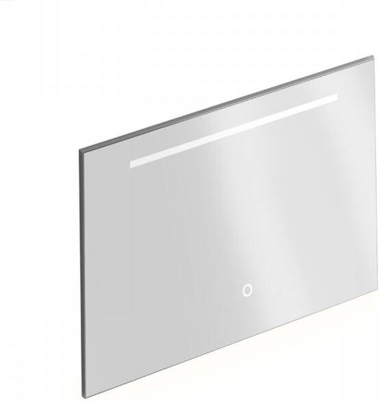 XenZ Badkamerspiegel Bardolino 100x70 cm met Horizontale Verlichtingsbaan en Spiegelverwarming