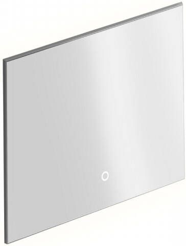 XenZ Badkamerspiegel Garda 80x70 cm Verlichting aan Onder- en Bovenzijde en Spiegelverwarming