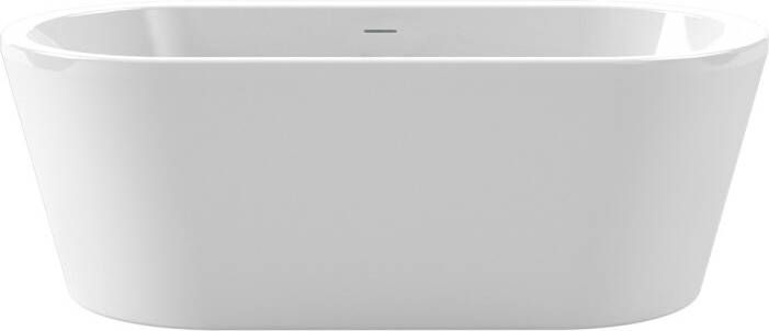 Xenz Noa vrijstaand bad 170x80cm glans wit met badafvoer overloopcombinatie grafiet geborsteld - Foto 3