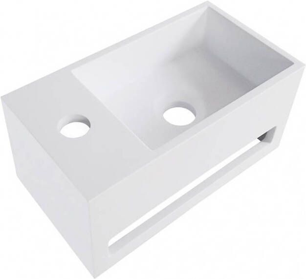 Julia fontein Solid Surface 35 x 20 x 16 cm wit links