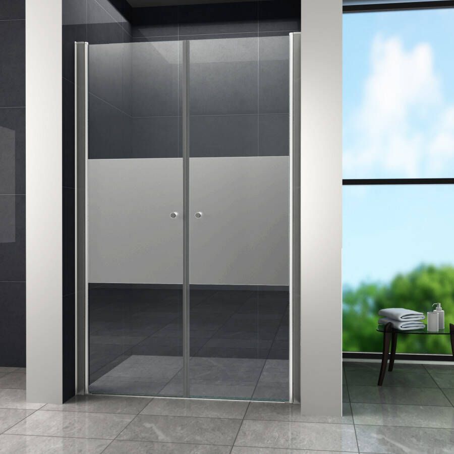 Swing-Cover Douchedeur Pendeldeur 95x195 cm Gedeeltelijk Matglas