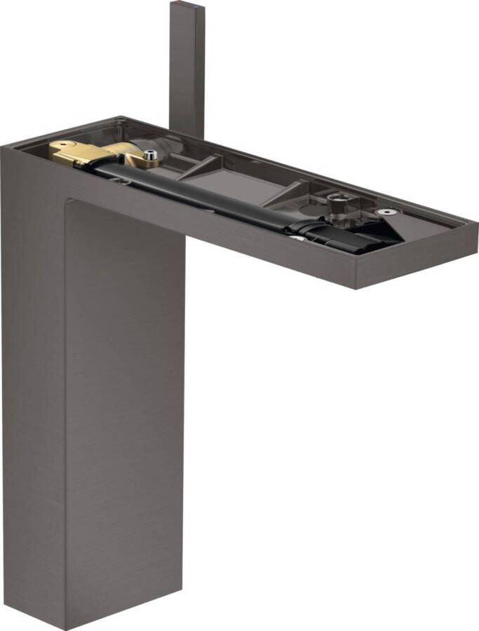 Axor MyEdition Wastafelmengkraan zonder uitloopplaat met afvoerplug Geborsteld Zwart Chroom