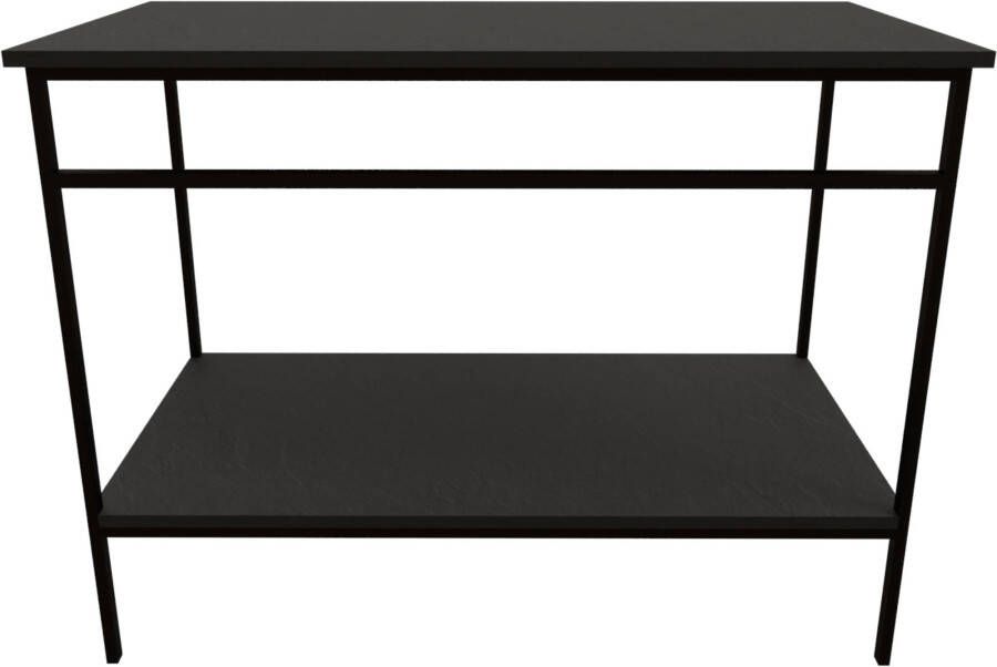 Ben Avira staand badmeubel met mat zwart frame incl. afdekblad 100x46 5cm Zwart