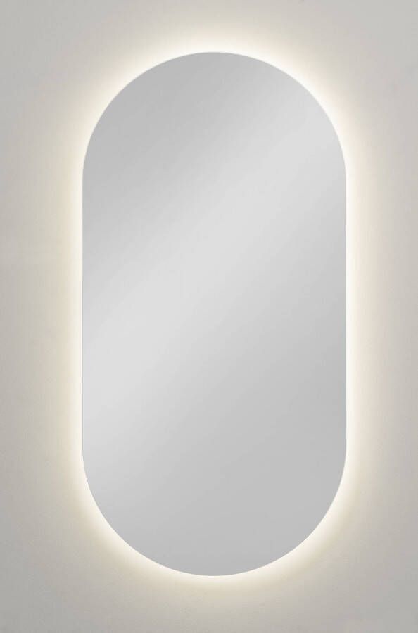 Ben Clip spiegel ovaal met verlichting en anti condens 40x80 cm