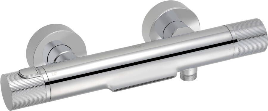 Ben Engraved Line badkraan met watervaluitloop thermostatisch chroom