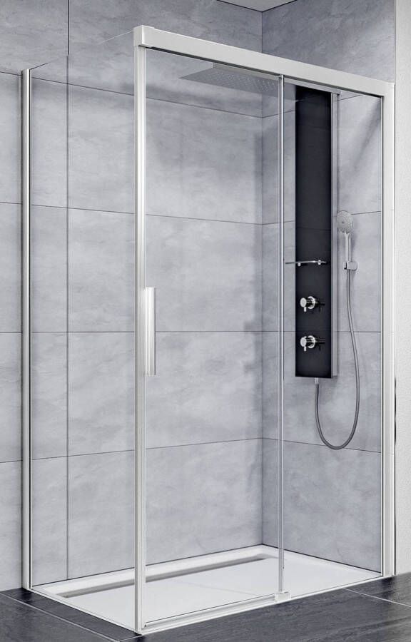 Ben Tweedekans IMotion schuifdeur naar rechts incl. antikalk 120x206cm chroom 04542