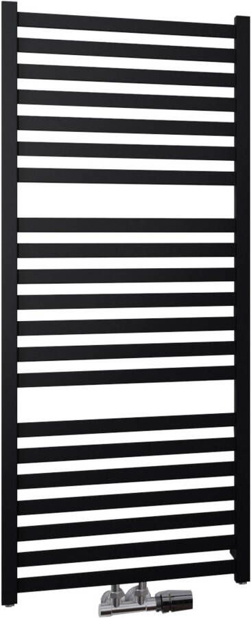 Ben Leros radiator met middenaansluiting 50x120 cm 550W zwart