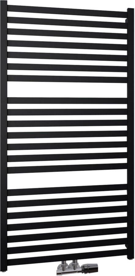 Ben Leros radiator met middenaansluiting 60x120 cm 638W zwart